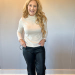 Chic Edge Ribbed Mock Neck Sweater