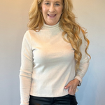 Chic Edge Ribbed Mock Neck Sweater