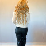 Chic Edge Ribbed Mock Neck Sweater