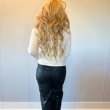 Chic Edge Ribbed Mock Neck Sweater