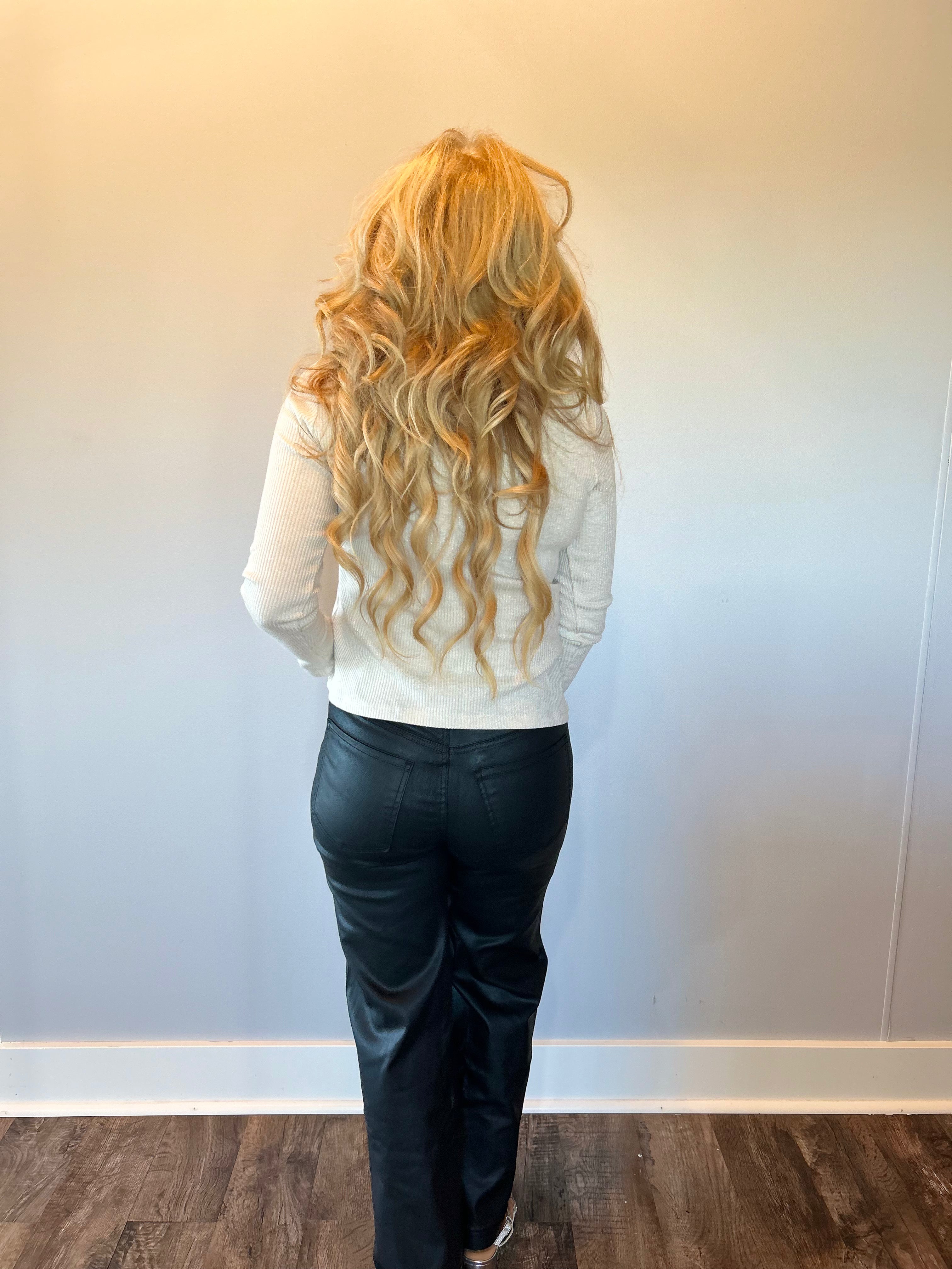 Chic Edge Ribbed Mock Neck Sweater