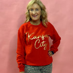 Chiefs Puff Sweatshirt in Red - Shabby 2 Chic Boutiques