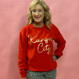 Chiefs Puff Sweatshirt in Red - Shabby 2 Chic Boutiques