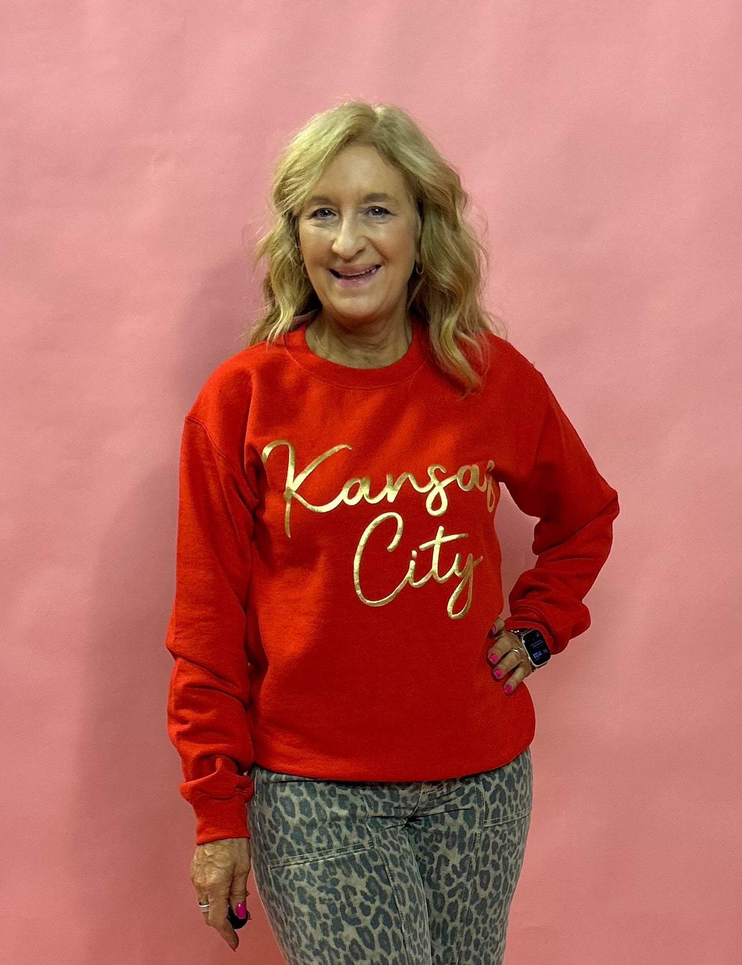 Chiefs Puff Sweatshirt in Red - Shabby 2 Chic Boutiques