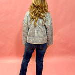 Chloe Quilted Jacket in Blue - Shabby 2 Chic Boutiques