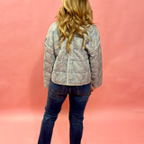 Chloe Quilted Jacket in Blue - Shabby 2 Chic Boutiques