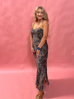 Cielo Leopard Midi Dress - Shabby 2 Chic Boutiques
