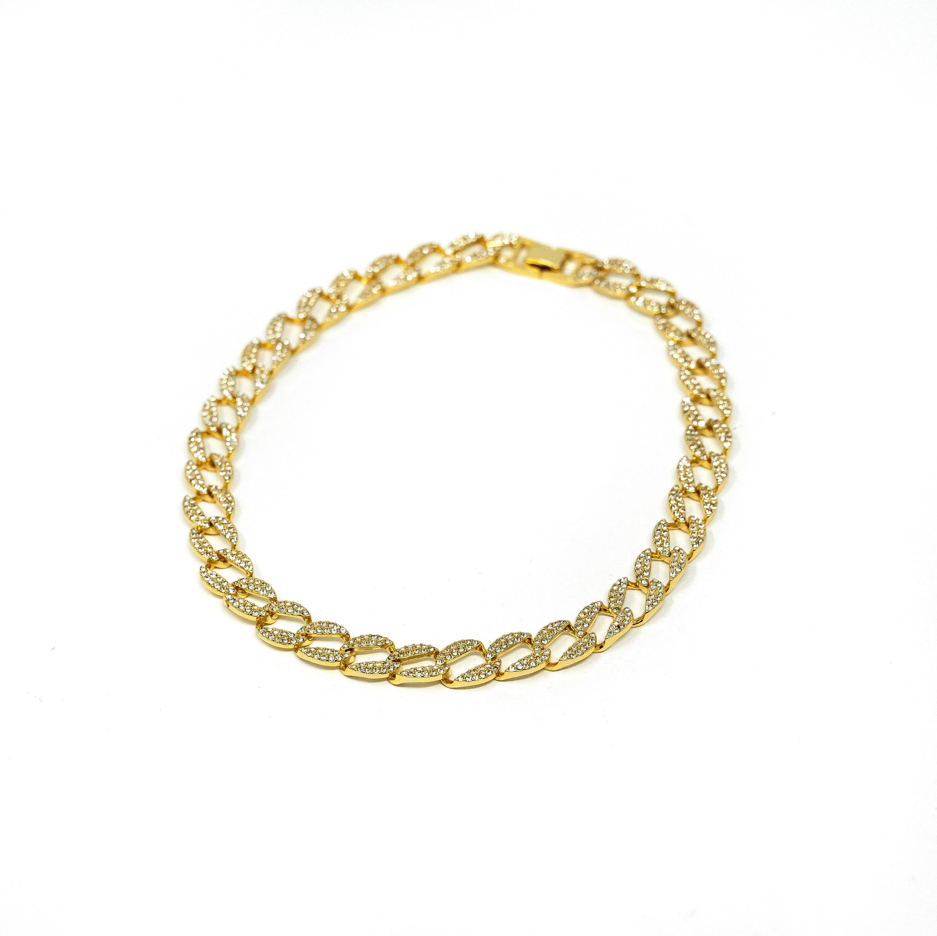 Classic Crystal Cuban Chain Choker