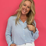 Classic Gingham Top in Ice Blue (ZSupply) - Shabby 2 Chic Boutiques