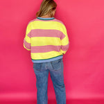 Classic Pastel Stripe Ribbed Knit Sweater - Shabby 2 Chic Boutiques
