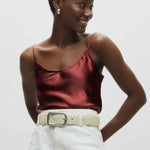 Classic Satin Camisole in Burgundy