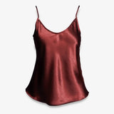Classic Satin Camisole in Burgundy