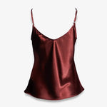 Classic Satin Camisole in Burgundy
