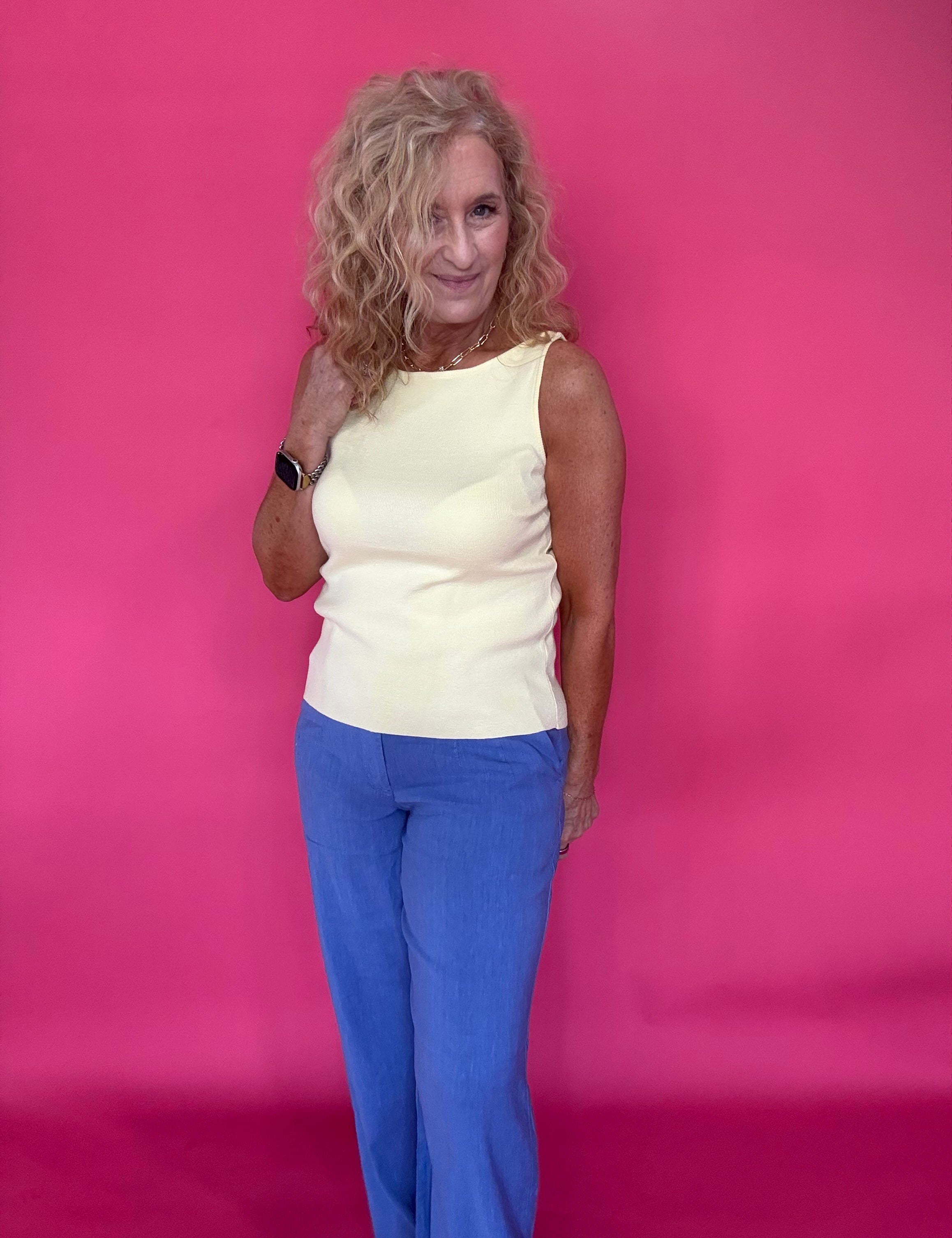 Meg Linen Wide Leg in Cornflower - Shabby 2 Chic Boutiques