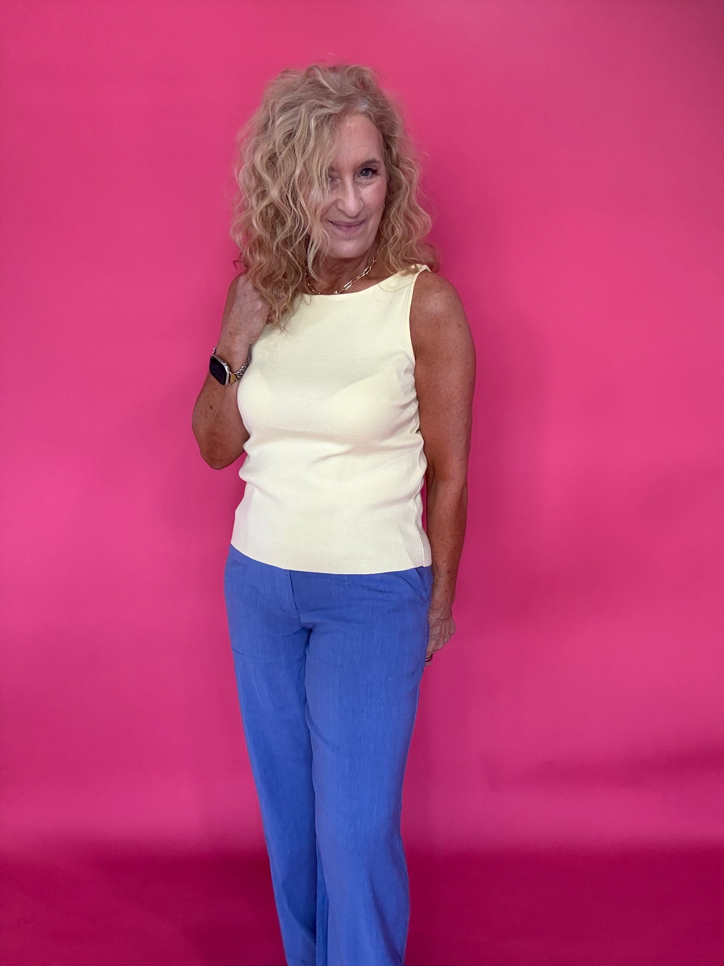 Meg Linen Wide Leg in Cornflower - Shabby 2 Chic Boutiques