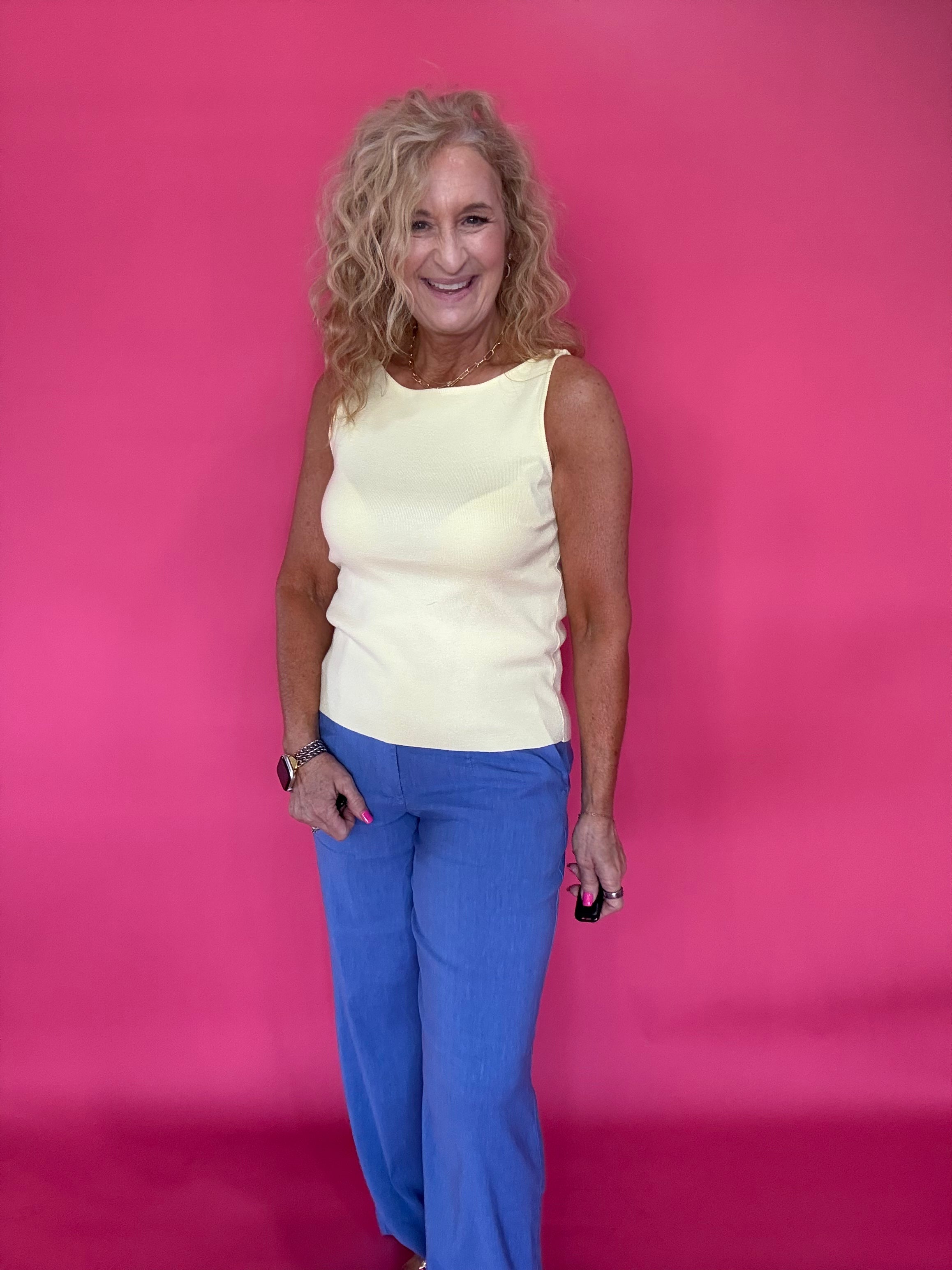 Meg Linen Wide Leg in Cornflower - Shabby 2 Chic Boutiques