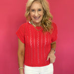 Cloud Nine Open-Knit Sweater Top - Shabby 2 Chic Boutiques