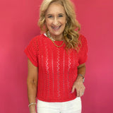 Cloud Nine Open-Knit Sweater Top - Shabby 2 Chic Boutiques