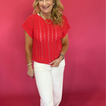 Cloud Nine Open-Knit Sweater Top - Shabby 2 Chic Boutiques