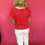 Cloud Nine Open-Knit Sweater Top - Shabby 2 Chic Boutiques