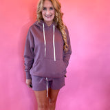 CloudWalk Pullover Fleece Hoodie in Rose Taupe