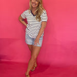 Coastal Breeze Striped Tee in Blue - Shabby 2 Chic Boutiques