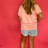 Coastal Charm Textured Knit Shorts in Blue - Shabby 2 Chic Boutiques
