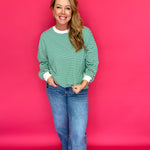 Coastal Cool Striped Pullover in Green - Shabby 2 Chic Boutiques