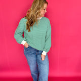 Coastal Cool Striped Pullover in Green - Shabby 2 Chic Boutiques