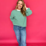 Coastal Cool Striped Pullover in Green - Shabby 2 Chic Boutiques