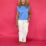 Coastal Cool Striped  Tank Sweater in Blue - Shabby 2 Chic Boutiques