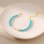 Coastal Glow Turquoise & Pearl Bracelet