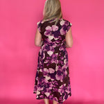 Coffee Date Floral Midi Dress