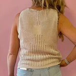 Concert Going Crochet Tank in Taupe