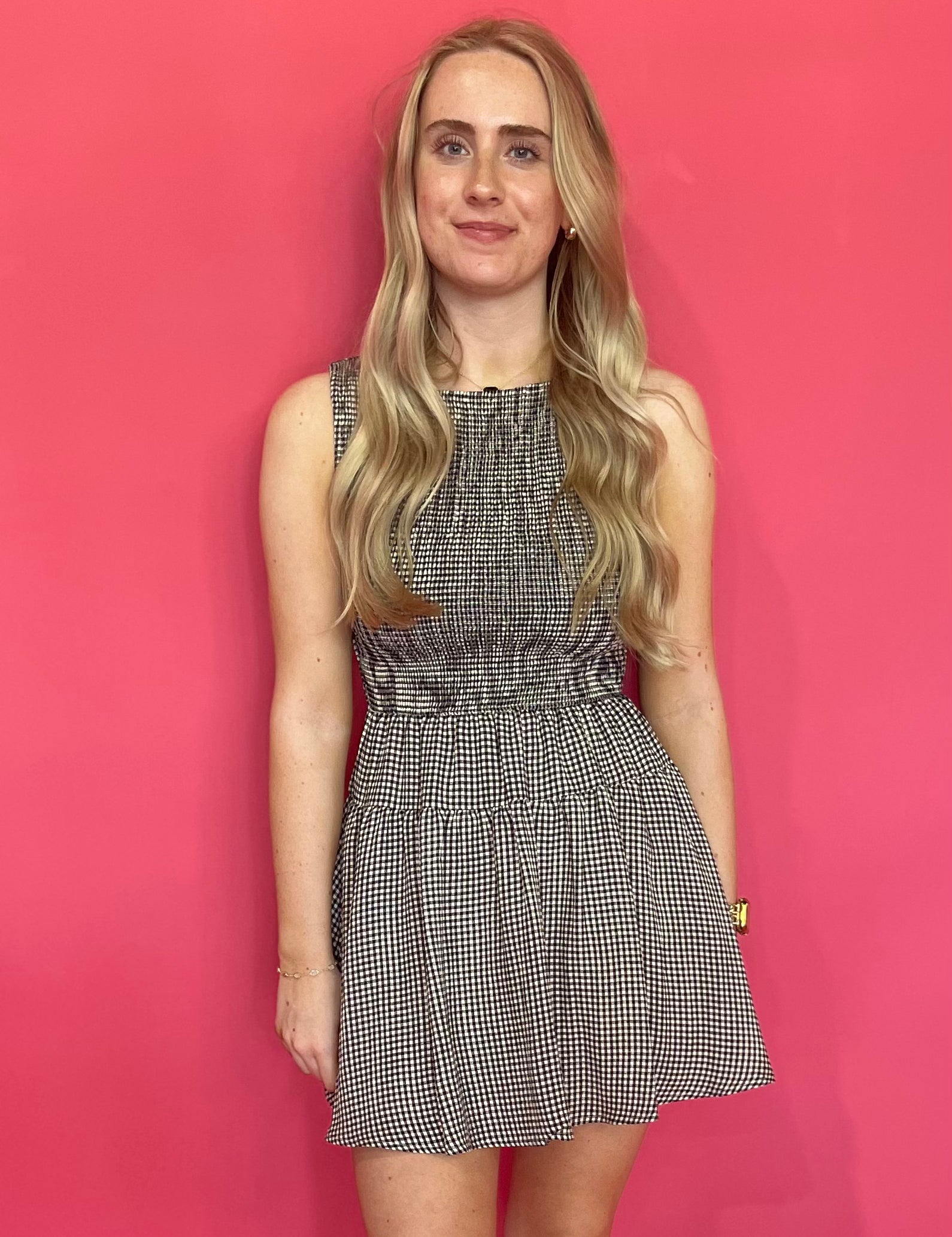 Concert Perfect Smocked Gingham Mini Dress - Shabby 2 Chic Boutiques