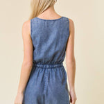 Concert Ready Tencel Denim Henley Romper
