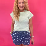 Connect the Dots Denim Shorts in Dark Wash