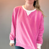 Contrast Crush Oversized Sweatshirt