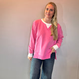 Contrast Crush Oversized Sweatshirt