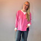 Contrast Crush Oversized Sweatshirt