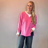 Contrast Crush Oversized Sweatshirt