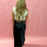 Contrasting Sleeveless Midi Dress