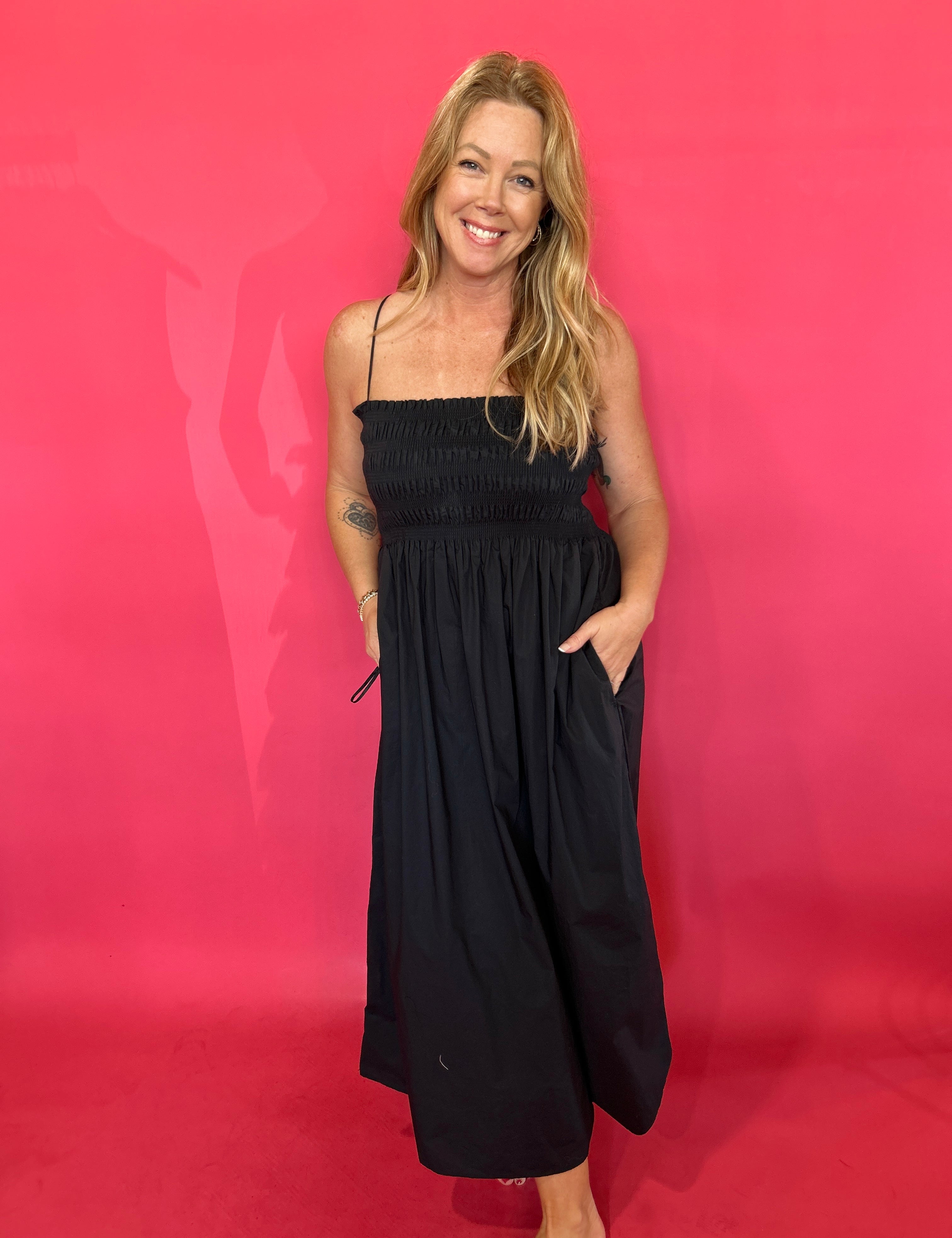 Cornelia Poplin Maxi Dress in Black (ZSupply) - Shabby 2 Chic Boutiques