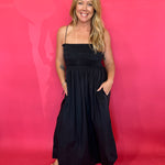 Cornelia Poplin Maxi Dress in Black (ZSupply) - Shabby 2 Chic Boutiques