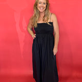 Cornelia Poplin Maxi Dress in Black (ZSupply) - Shabby 2 Chic Boutiques