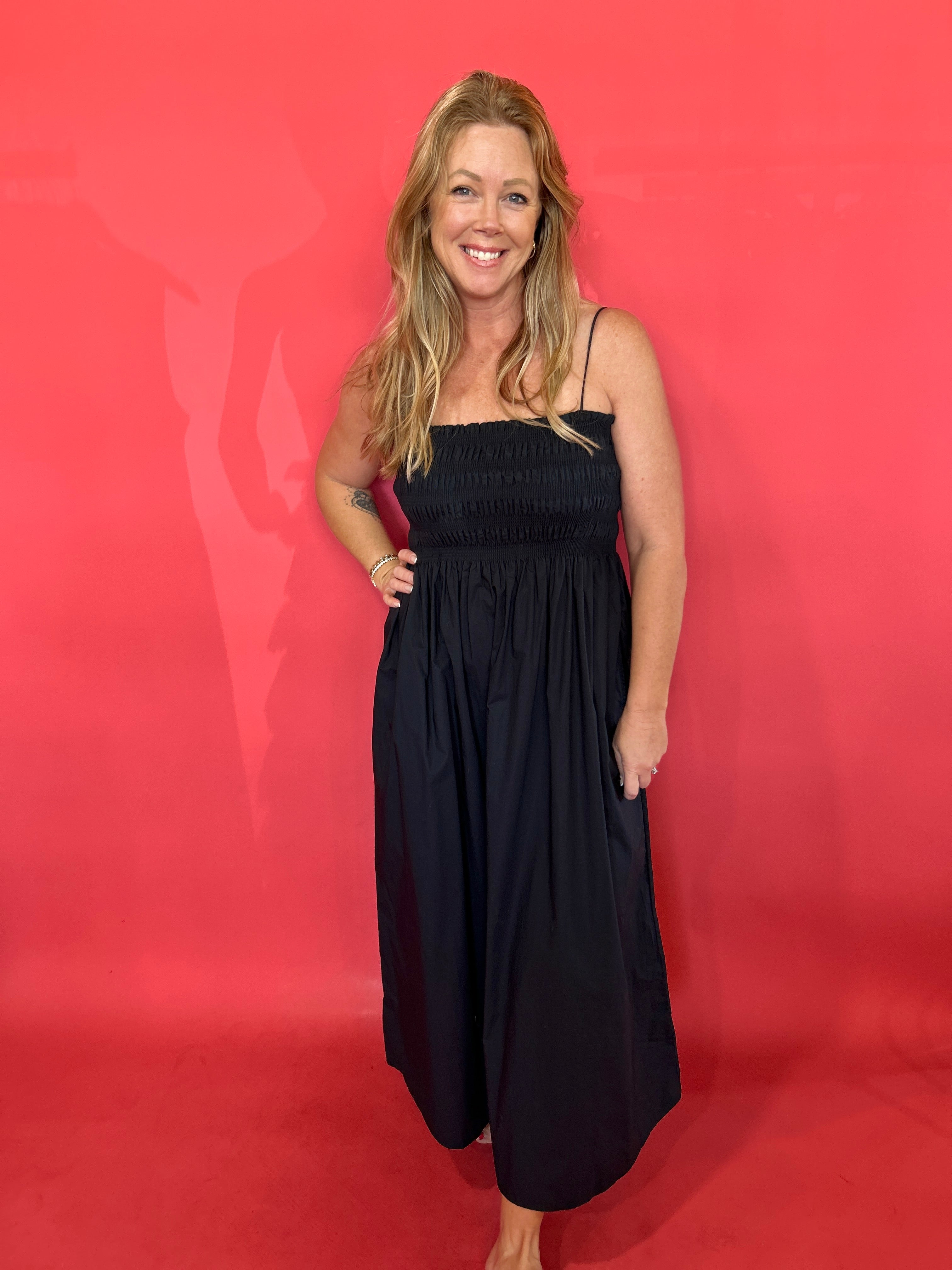 Cornelia Poplin Maxi Dress in Black (ZSupply) - Shabby 2 Chic Boutiques