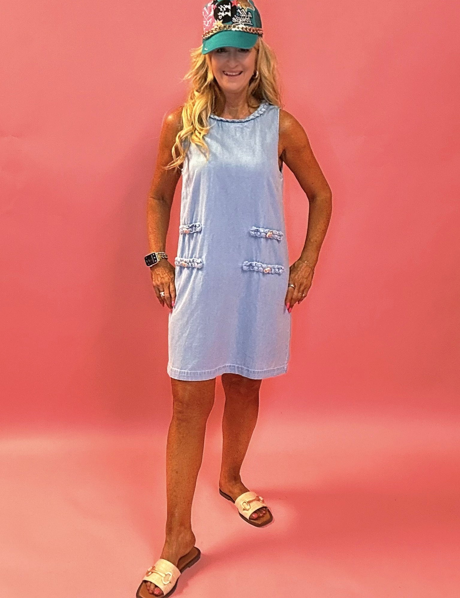 Country Roads Denim Mini Dress