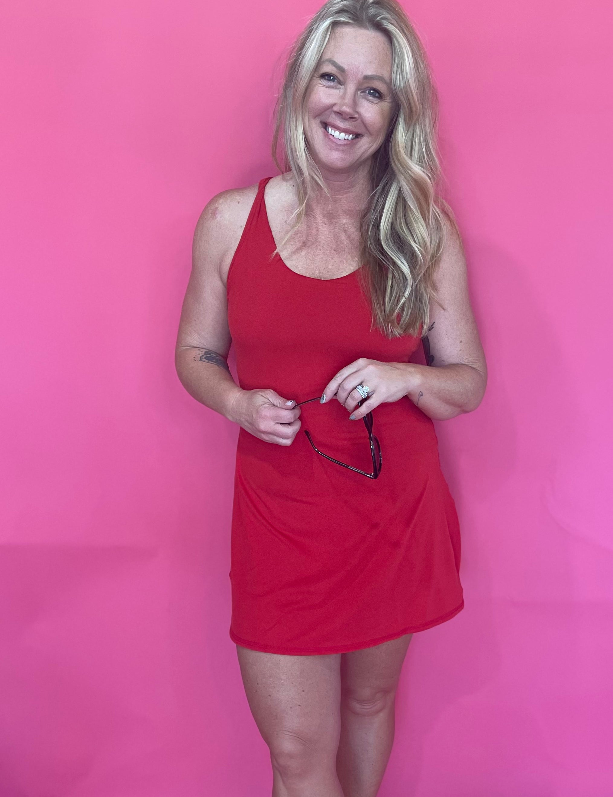 Court Crush Tennis Romper in Red - Shabby 2 Chic Boutiques