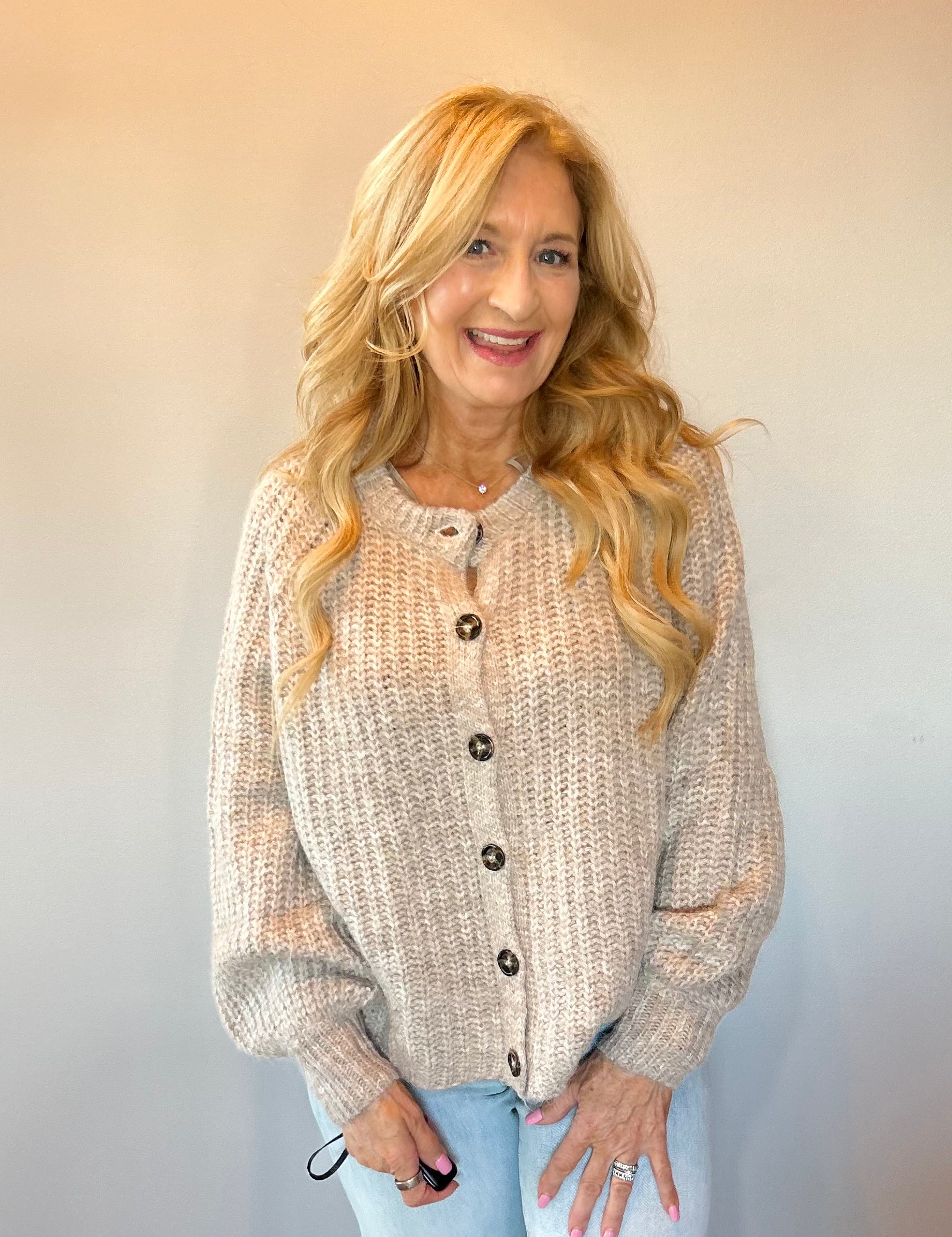Cozy Cadence Cardigan in Taupe
