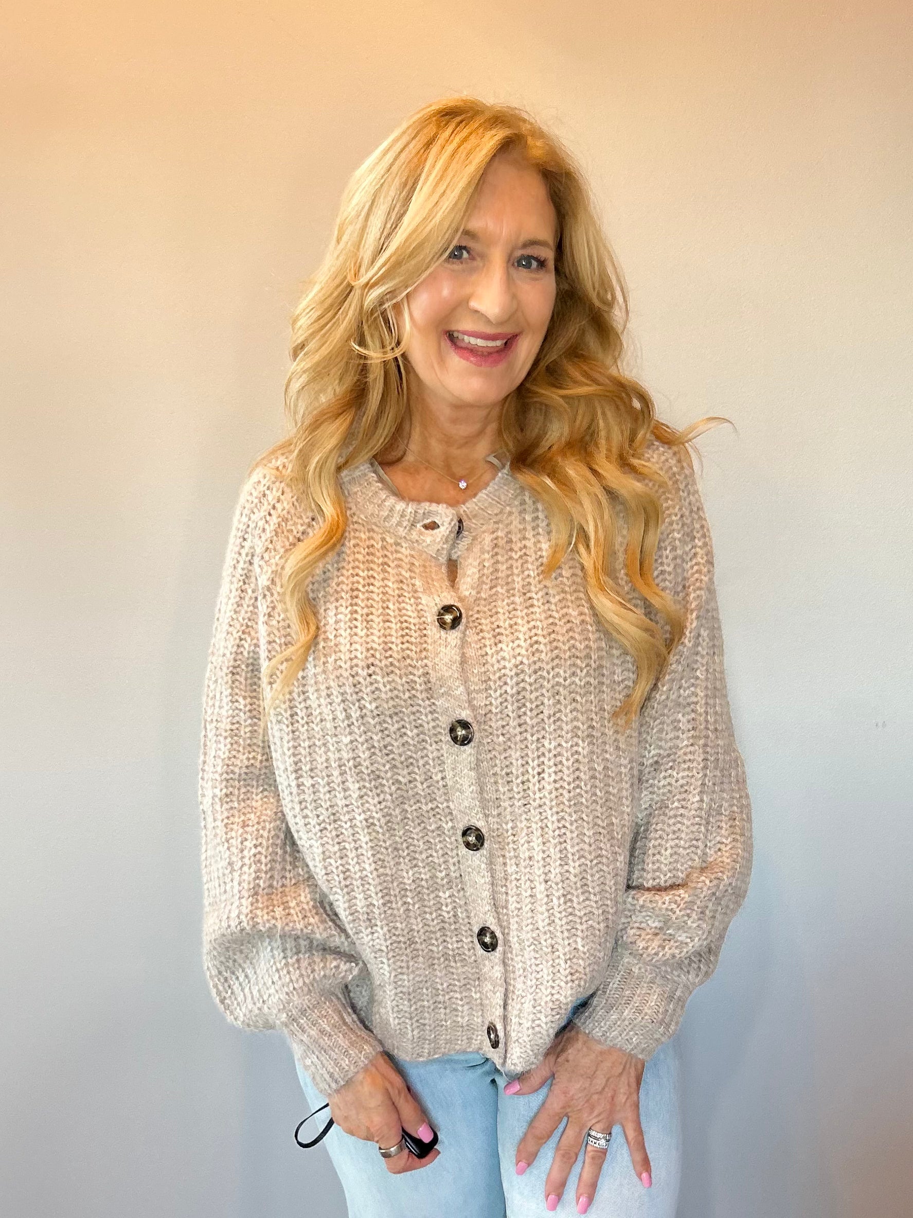 Cozy Cadence Cardigan in Taupe